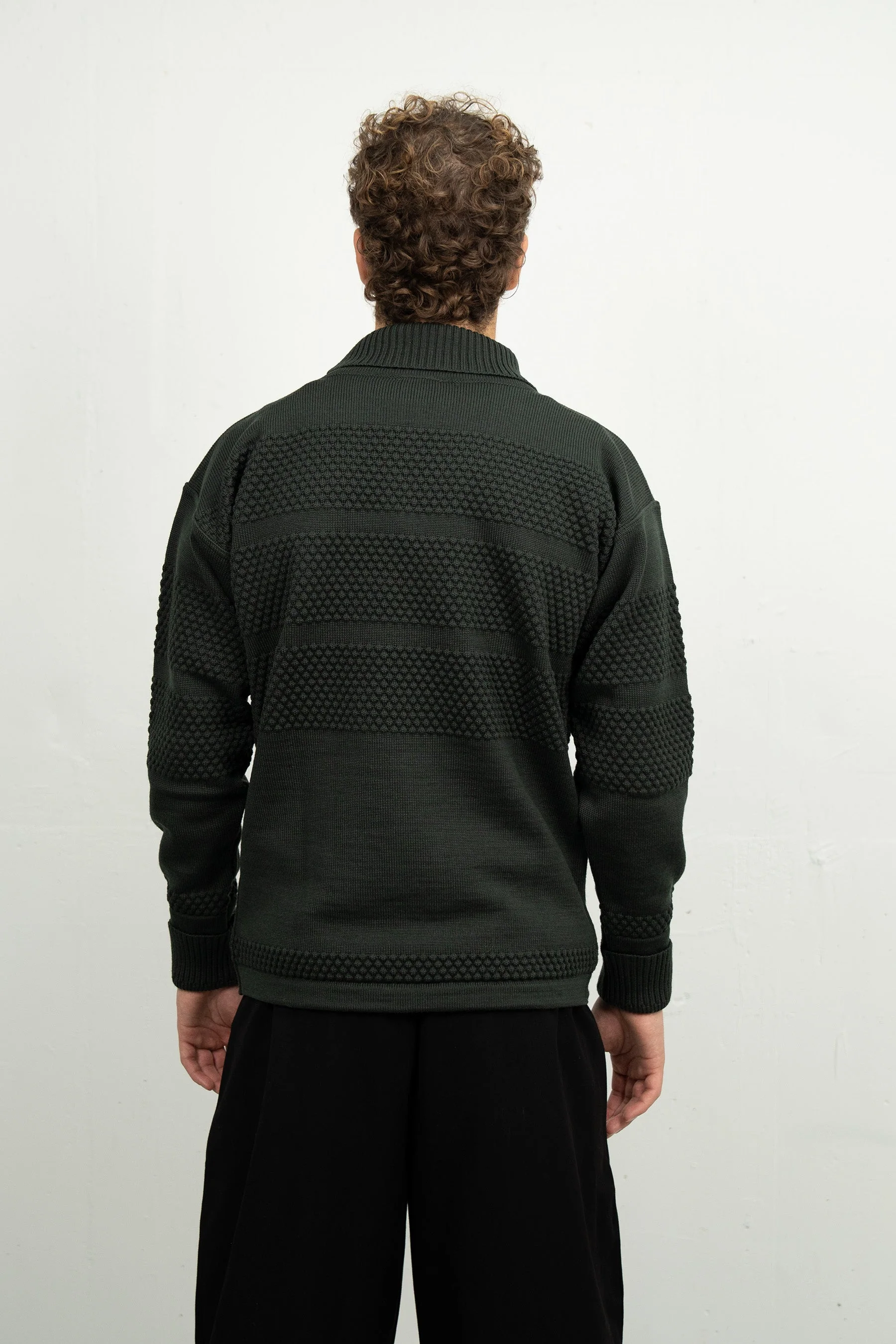 FISHERMAN sweater | høj hals, dark forest green - Image 5