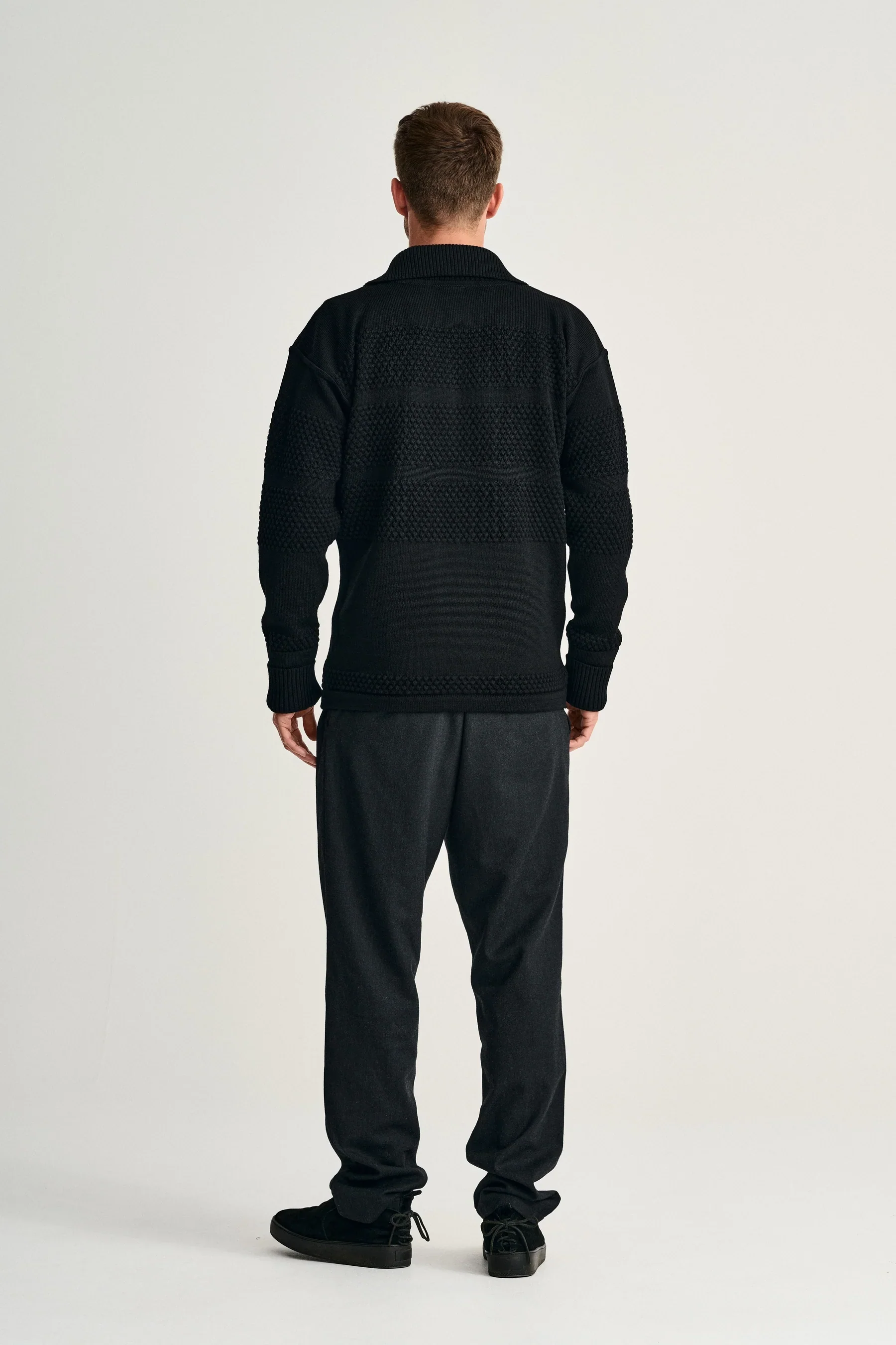 FISHERMAN full zip | lang lynlås, black void - Image 3