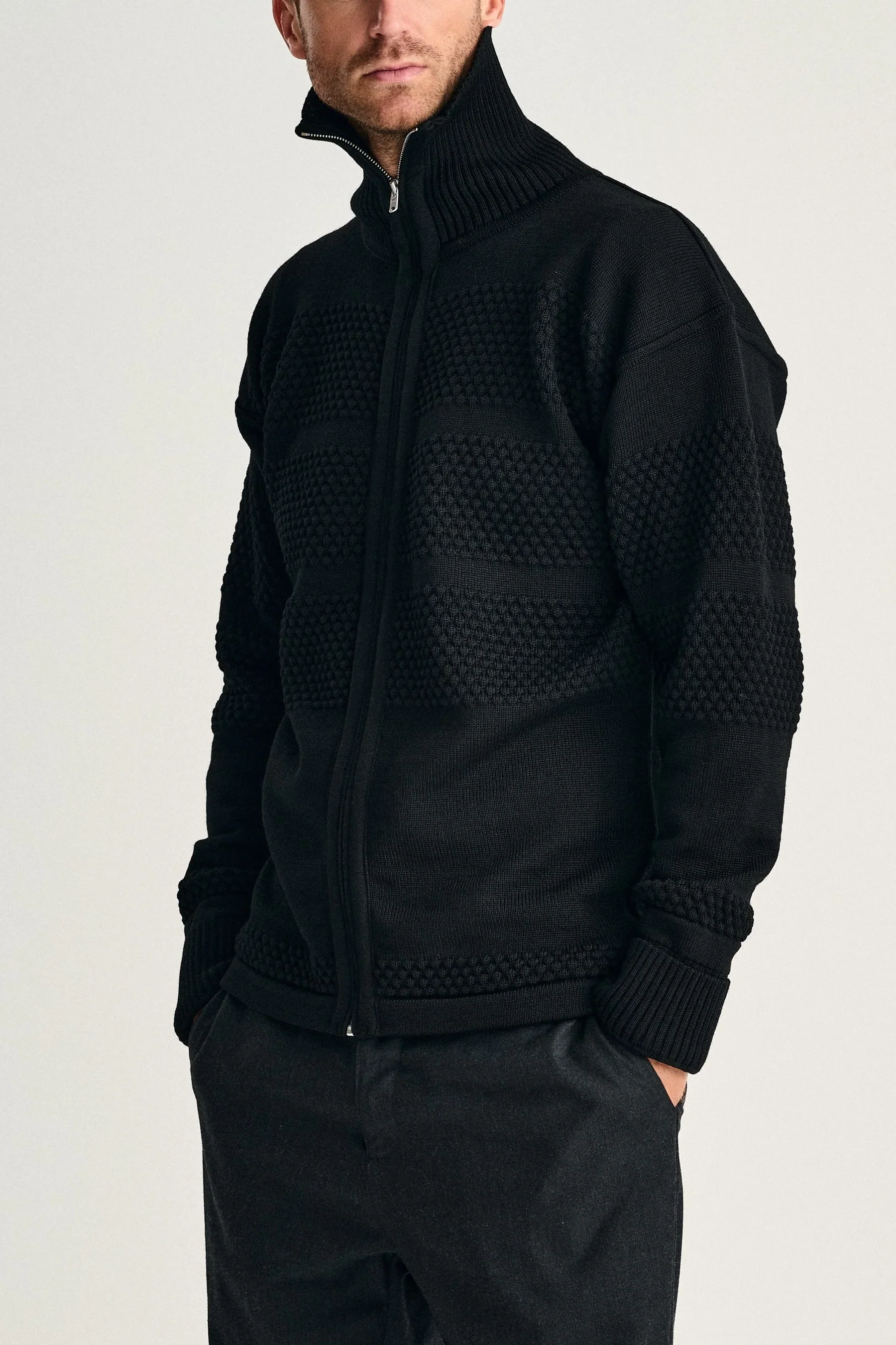 FISHERMAN full zip | lang lynlås, black void - Image 5