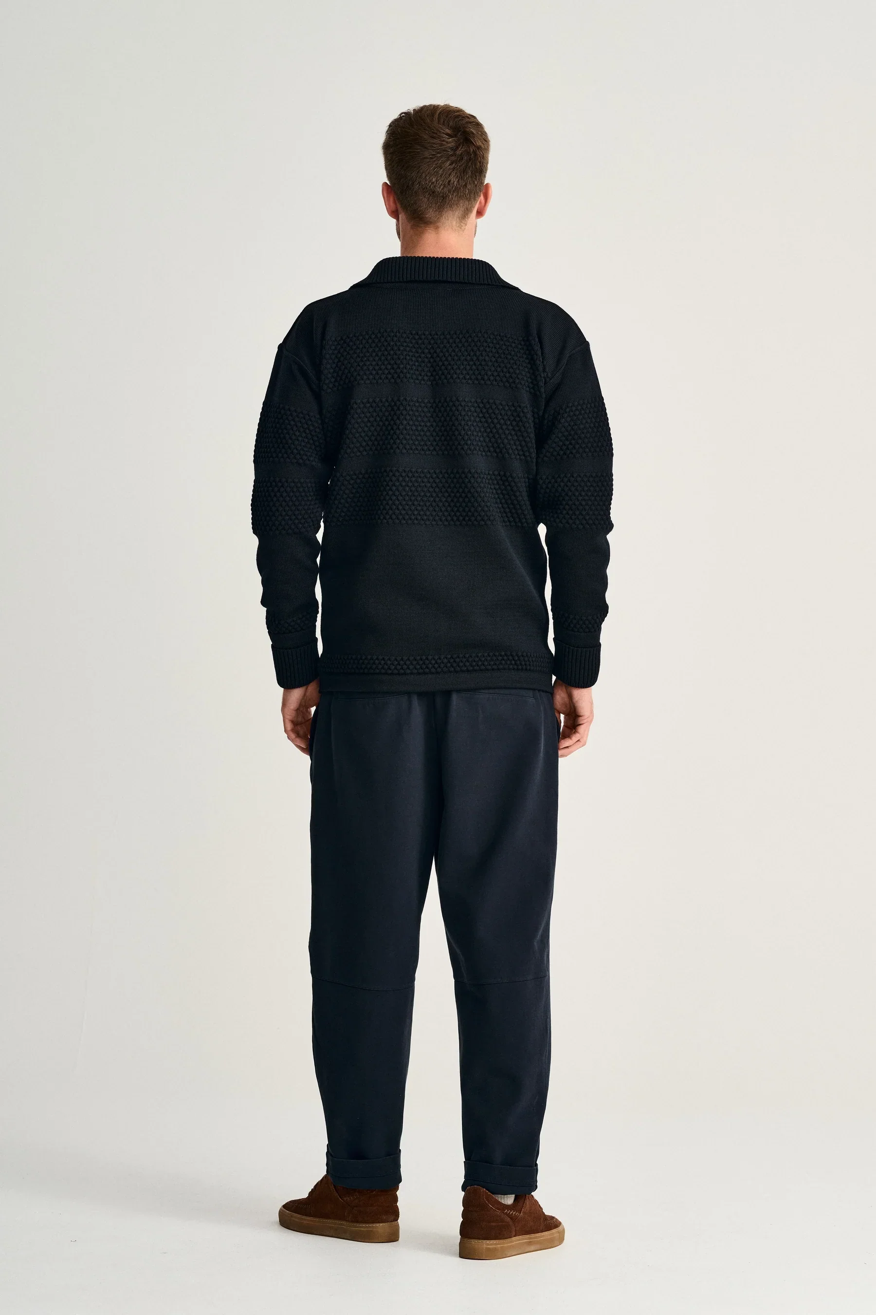 FISHERMAN full zip | lang lynlås, navy blue - Image 3