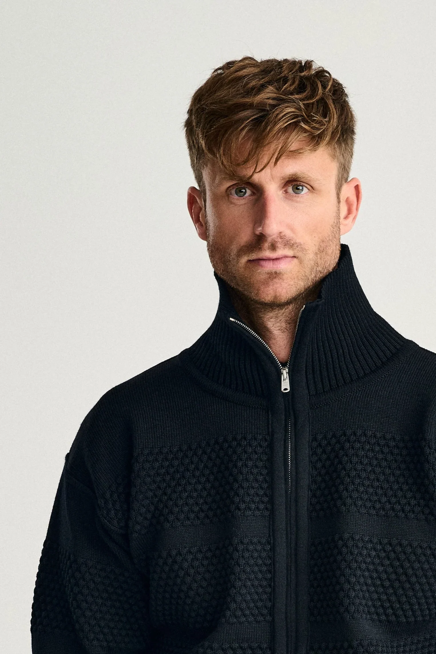 FISHERMAN full zip | lang lynlås, navy blue - Image 4