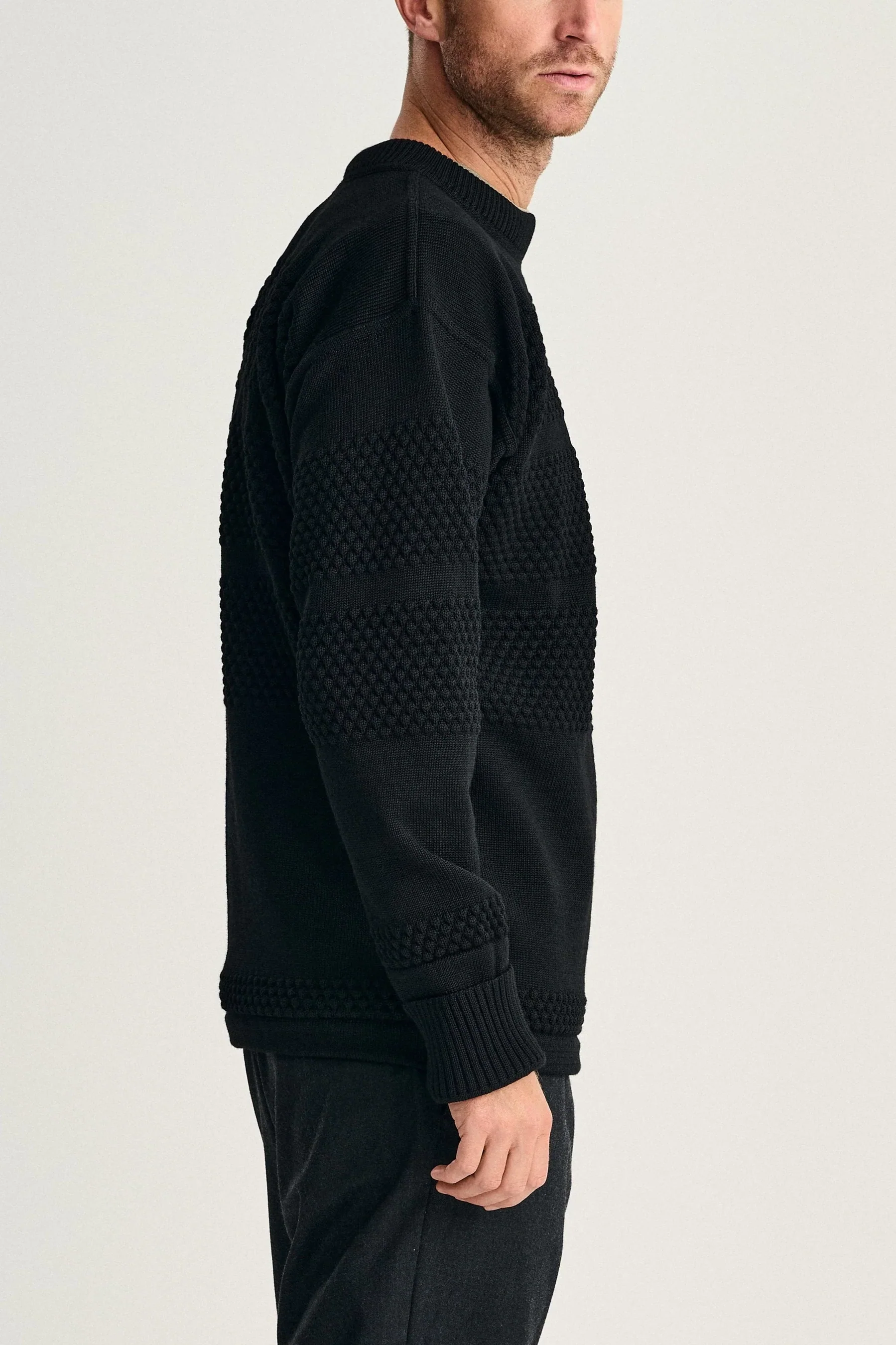 FISHERMAN crew neck | rund hals, black void - Image 4