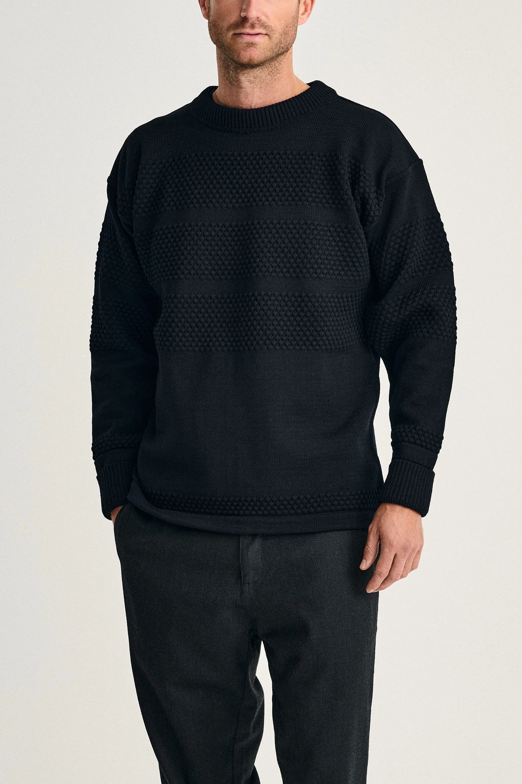 FISHERMAN crew neck | rund hals, navy blue - Image 3