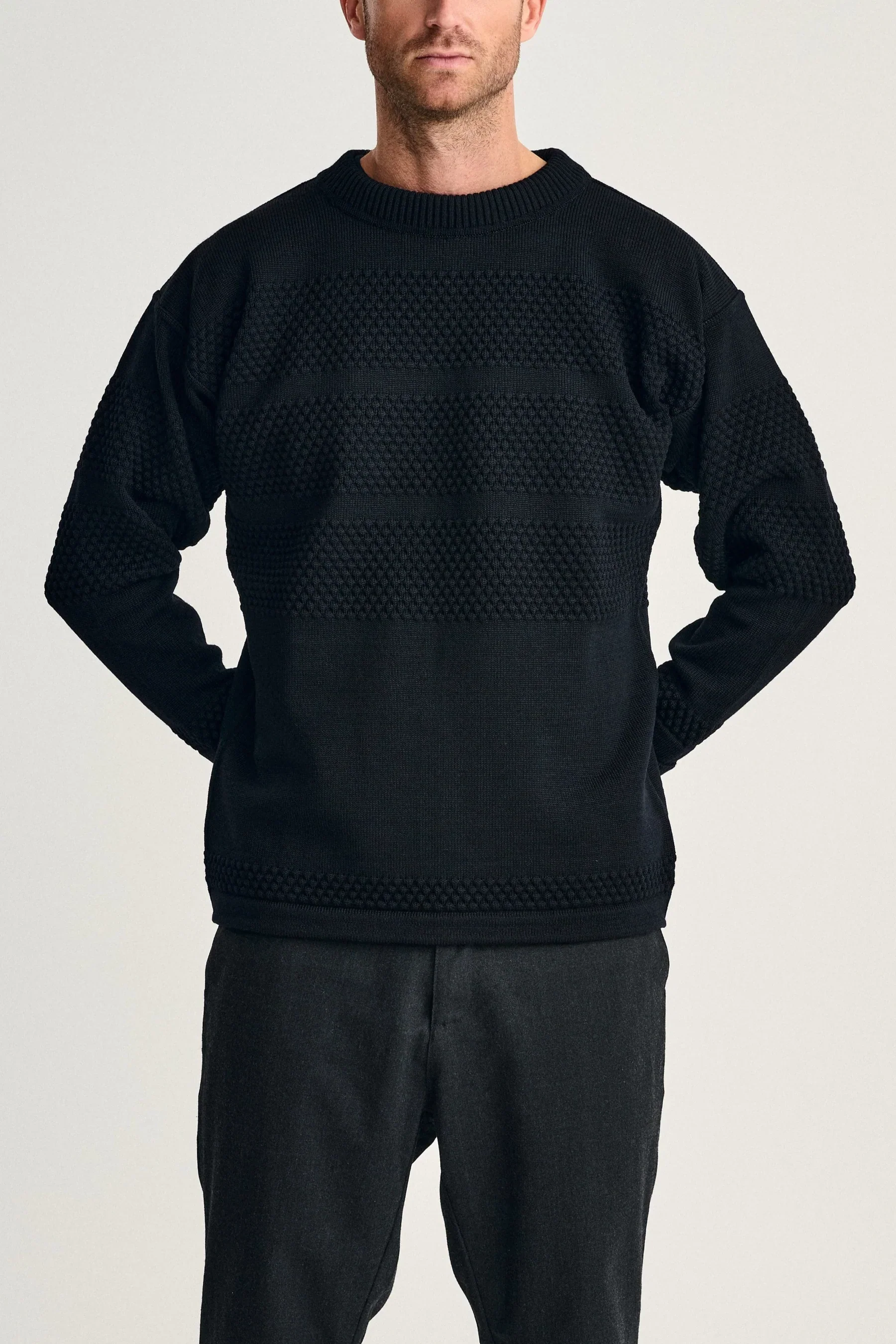 FISHERMAN crew neck | rund hals, navy blue - Image 4