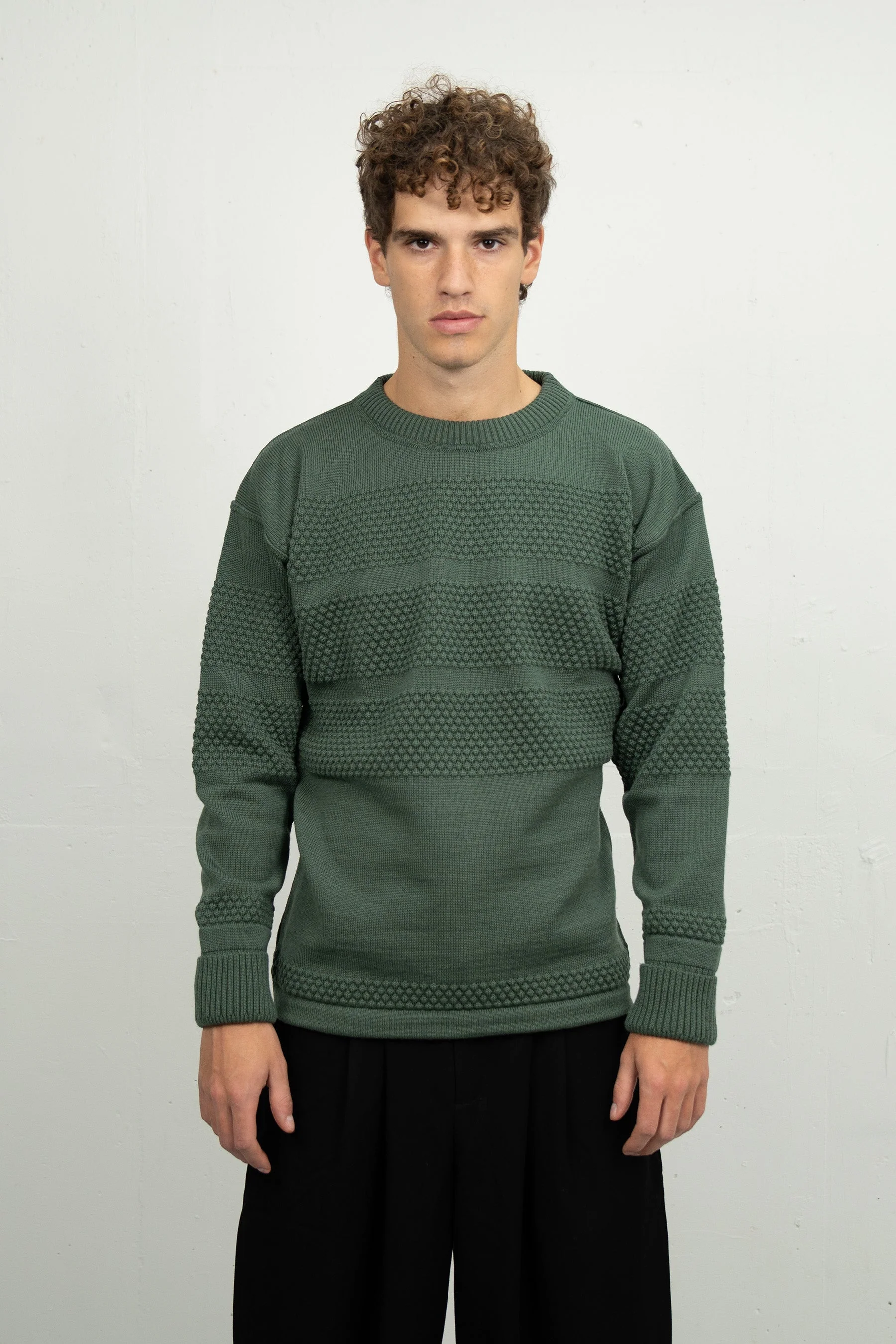 FISHERMAN crew neck | rund hals, copper green - Image 3