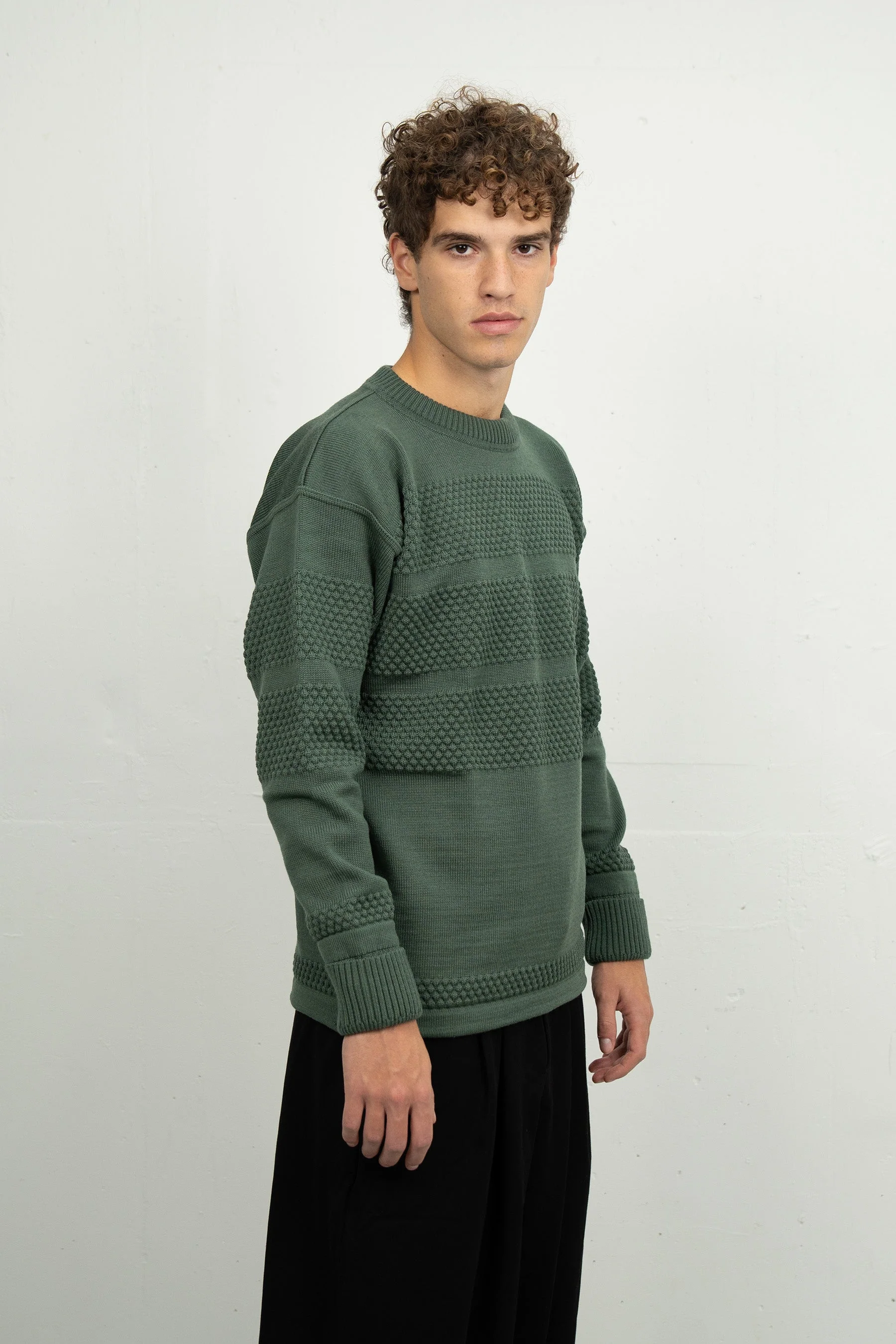 FISHERMAN crew neck | rund hals, copper green - Image 4