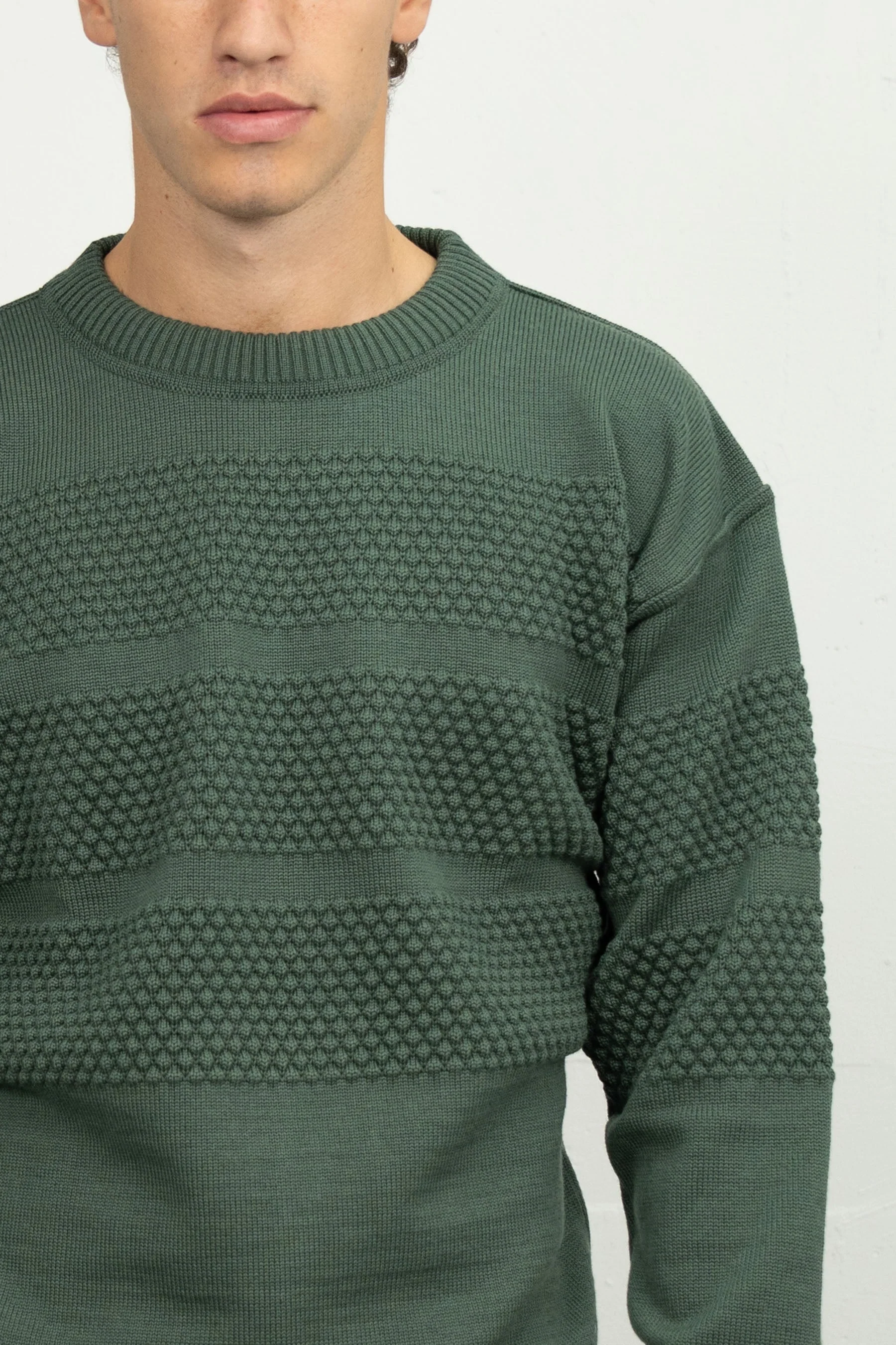 FISHERMAN crew neck | rund hals, copper green - Image 6