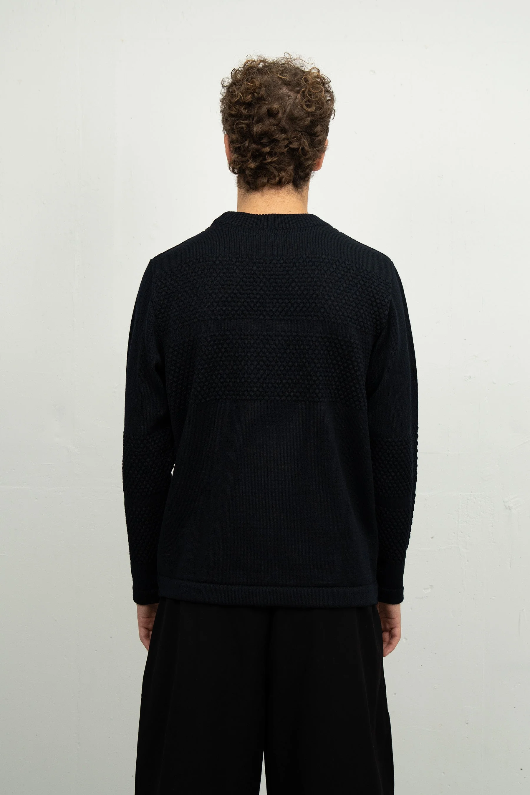 FISHERMAN-III sweater | høj hals, navy blue II - Image 5
