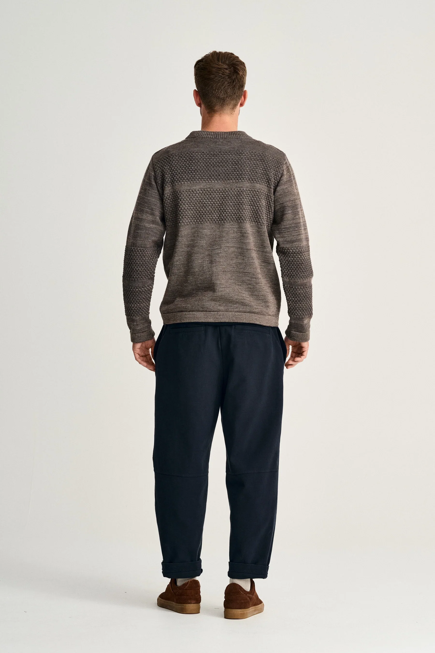 FISHERMAN-III sweater | høj hals, terra-II brown - Image 4