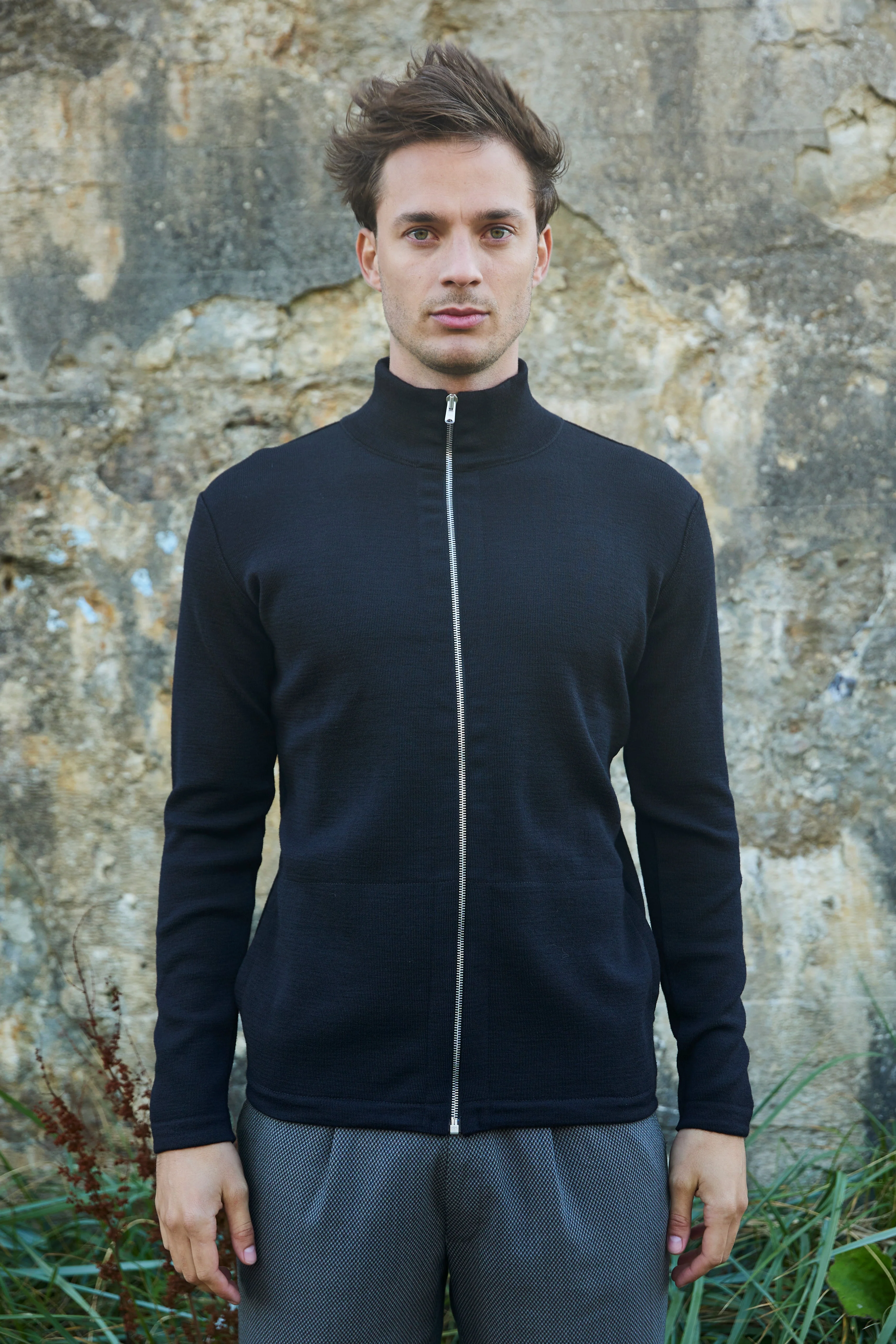 NAVAL full zip | lang lynlås, navy blue [2] - Image 4