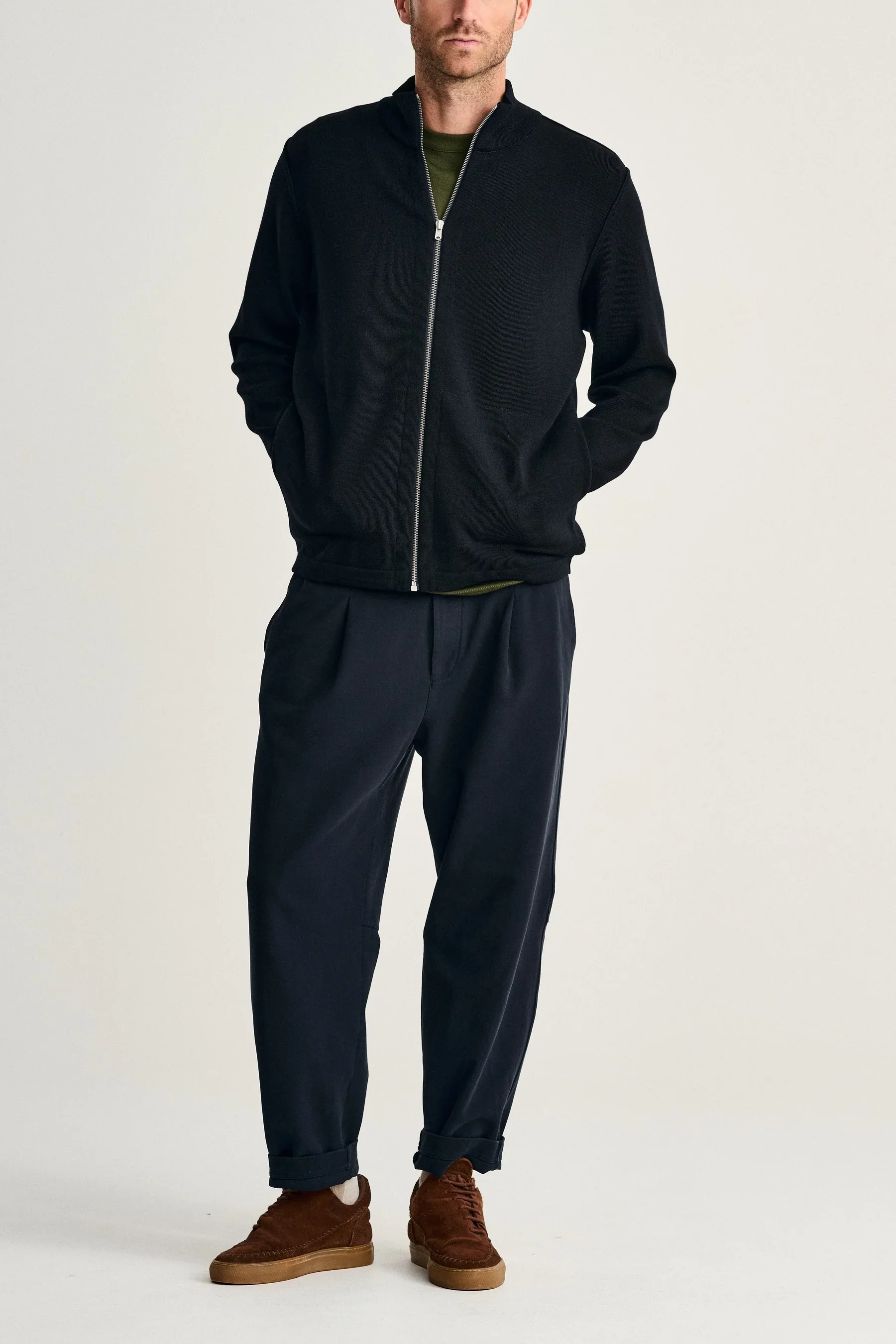 NAVAL full zip | lang lynlås, navy blue - Image 5