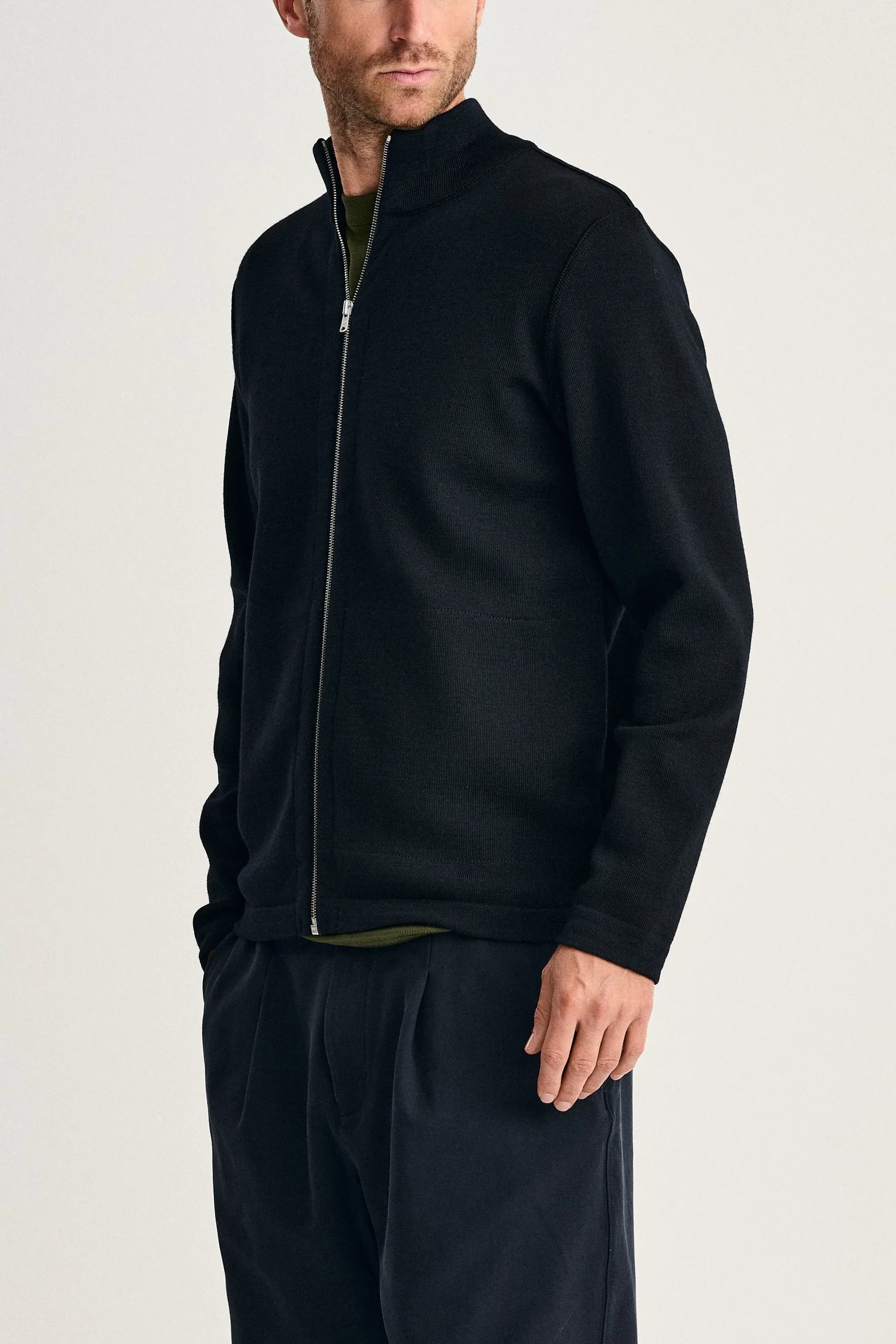 NAVAL full zip | lang lynlås, navy blue - Image 6
