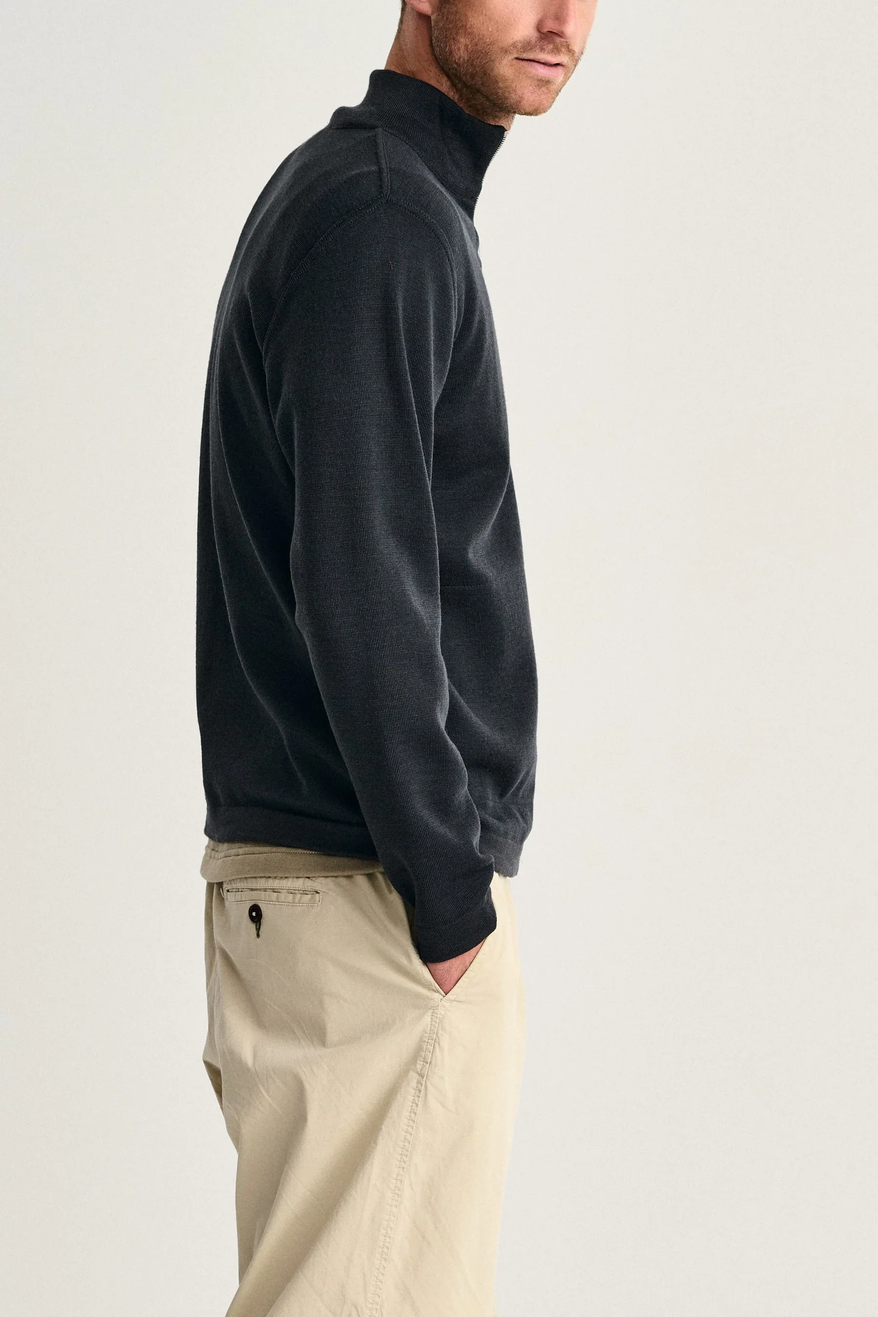 NAVAL full zip | lang lynlås, molten grey - Image 5