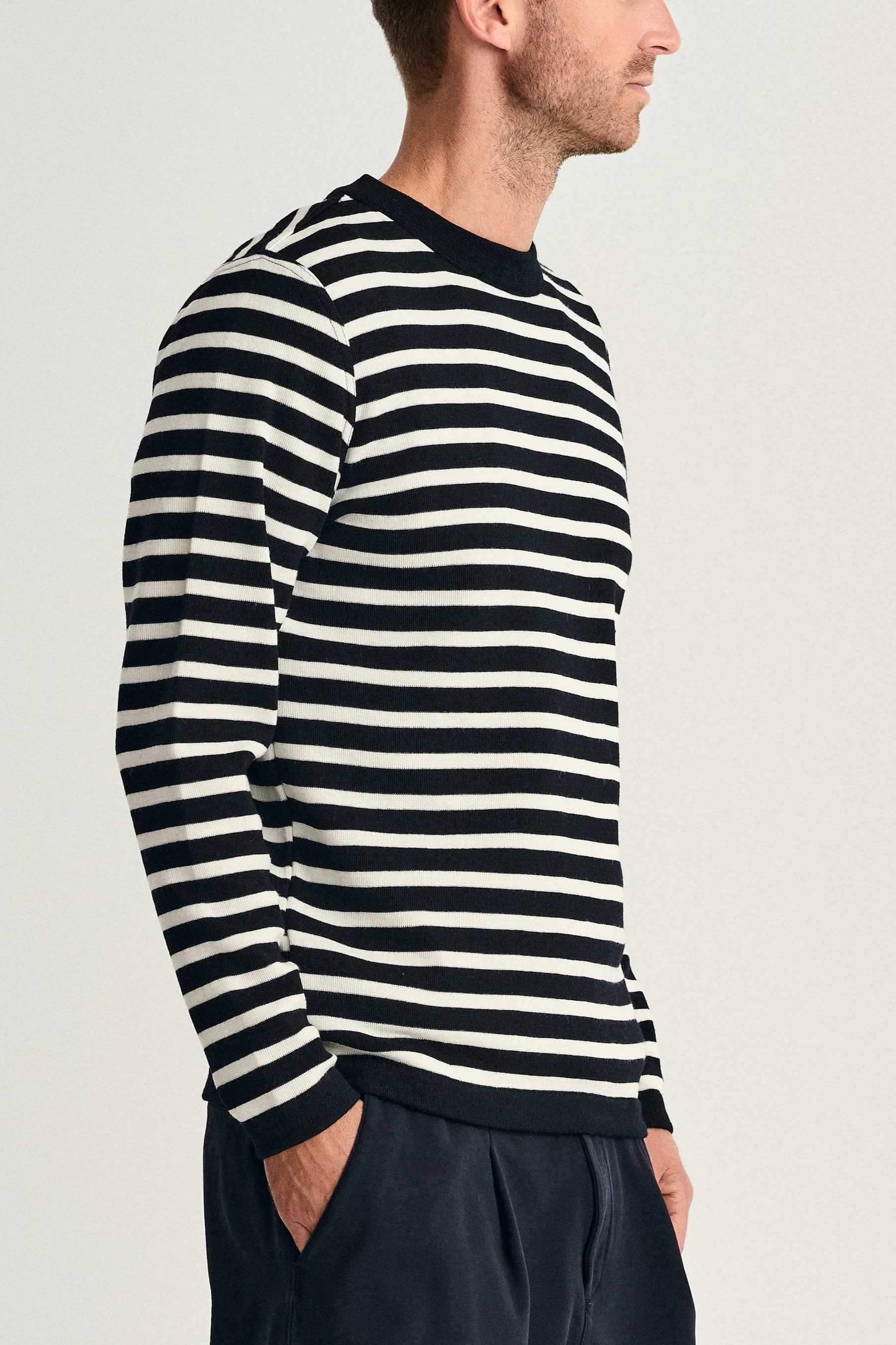 NAVAL crew neck | rund hals, navy blue / natural white - Image 3