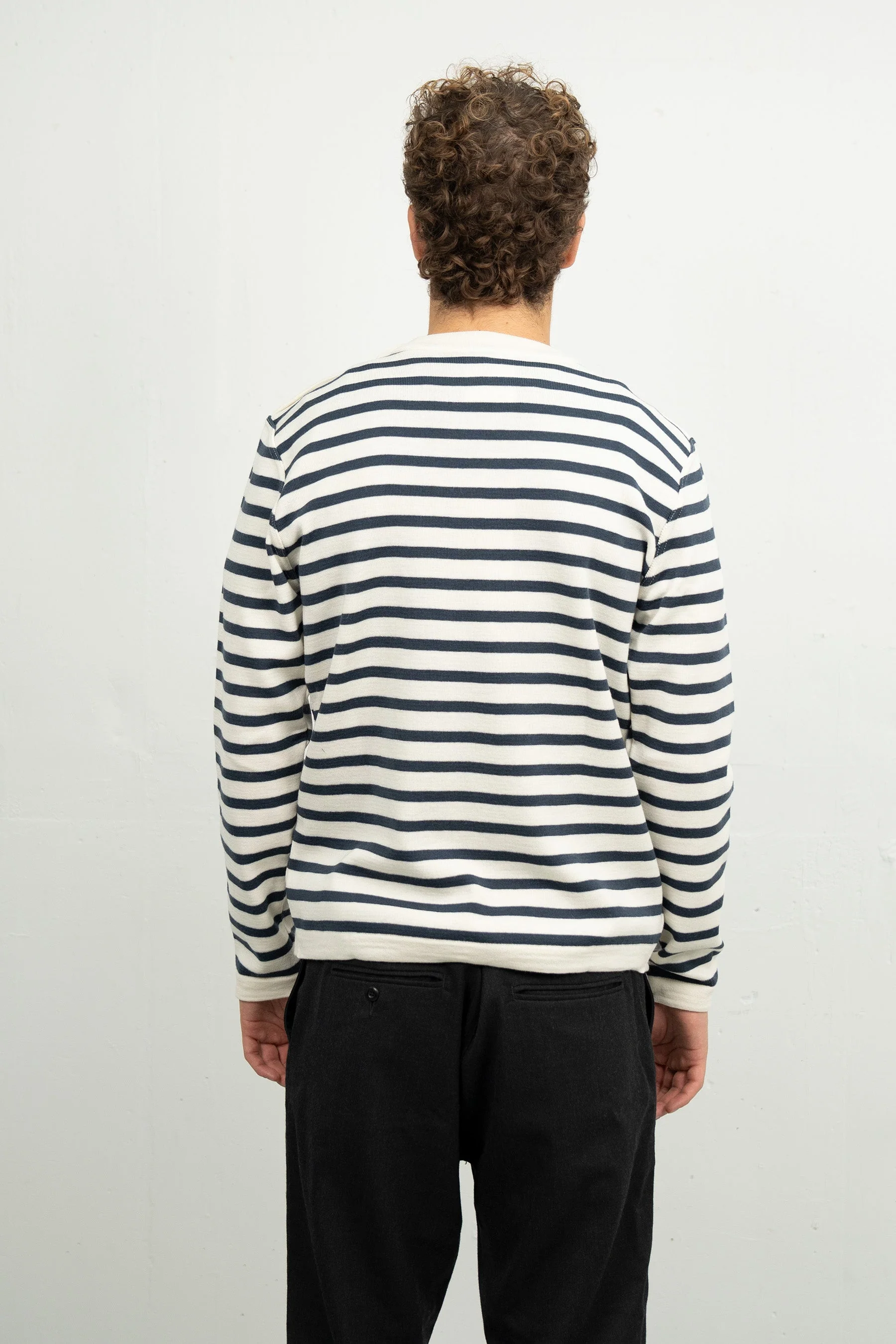 NAVAL crew neck | rund hals, natural white / shadow blue - Image 4
