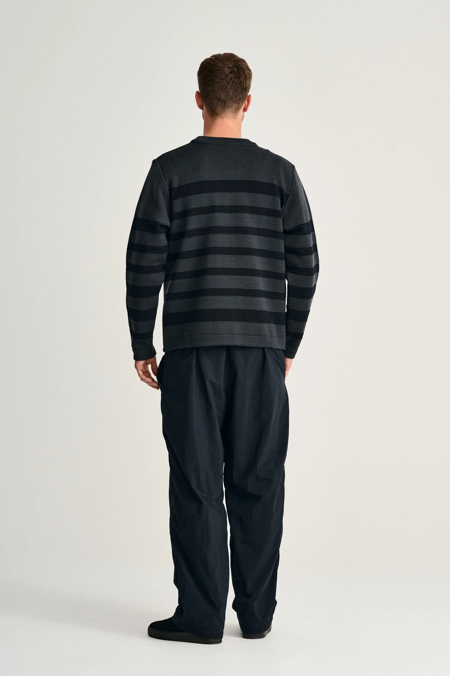 GIVEN-III crew neck | rund hals, molten grey / navy blue - Image 3