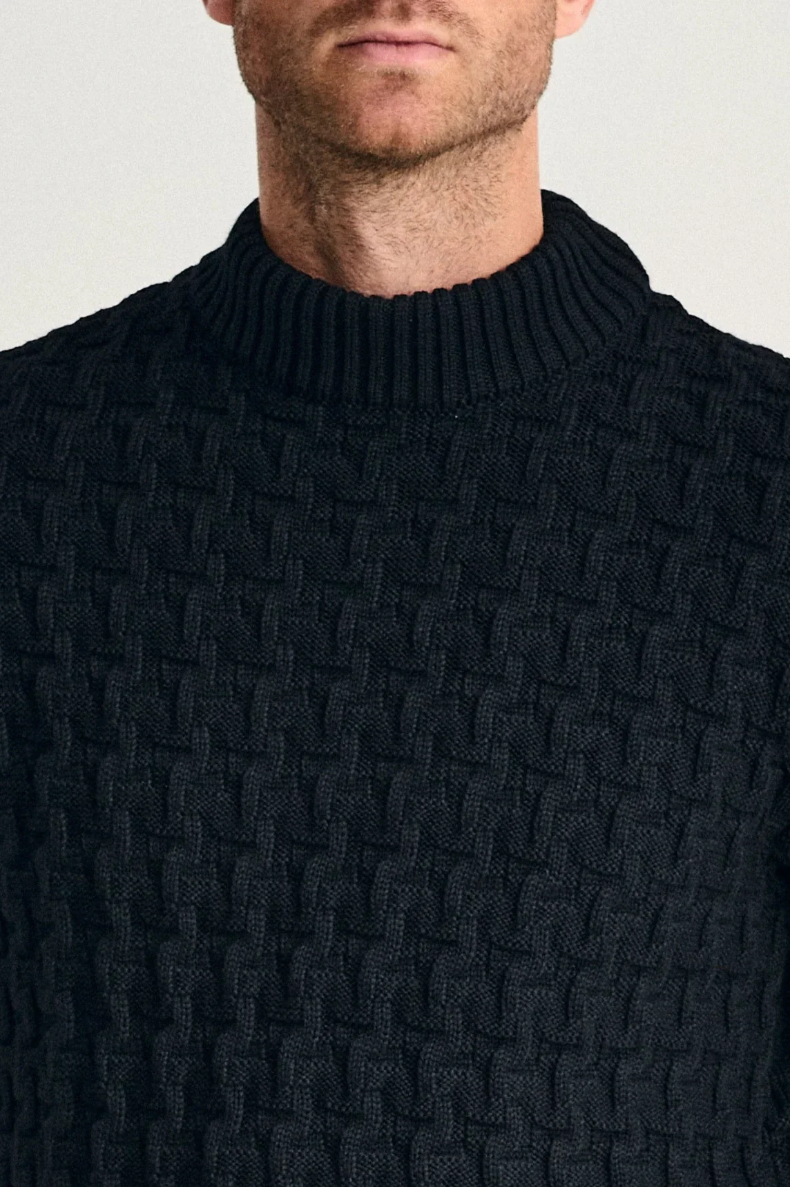 STARK-III sweater | høj hals, navy blue II - Image 3