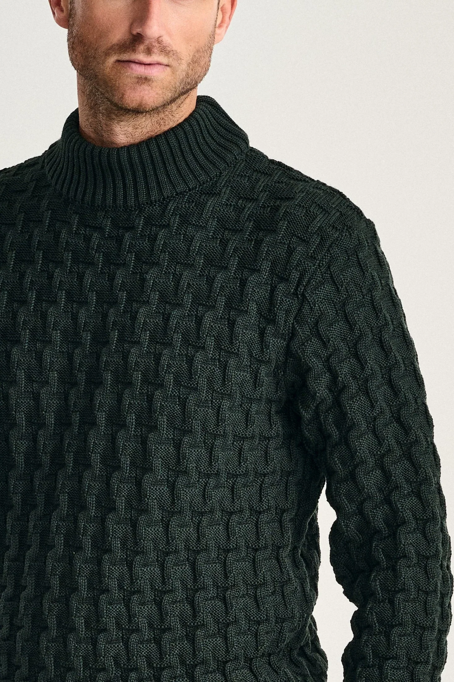STARK-III sweater | høj hals, dark forest green - Image 4