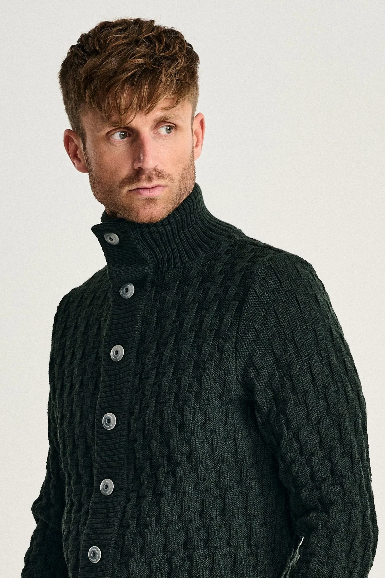 STARK cardigan, dark forest green - Image 5