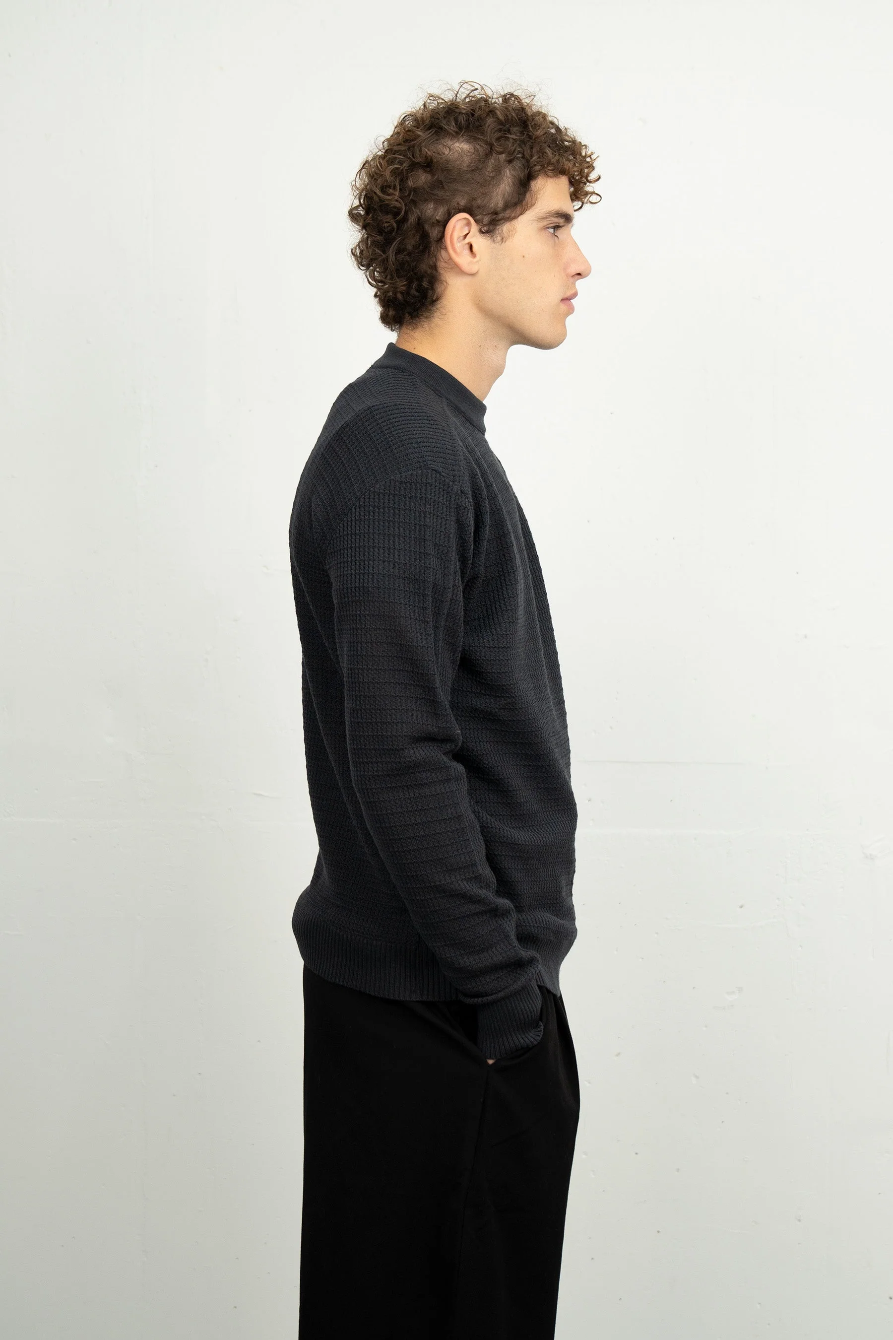 ROENTGEN-II crew neck | rund hals, molten grey (f) - Image 3