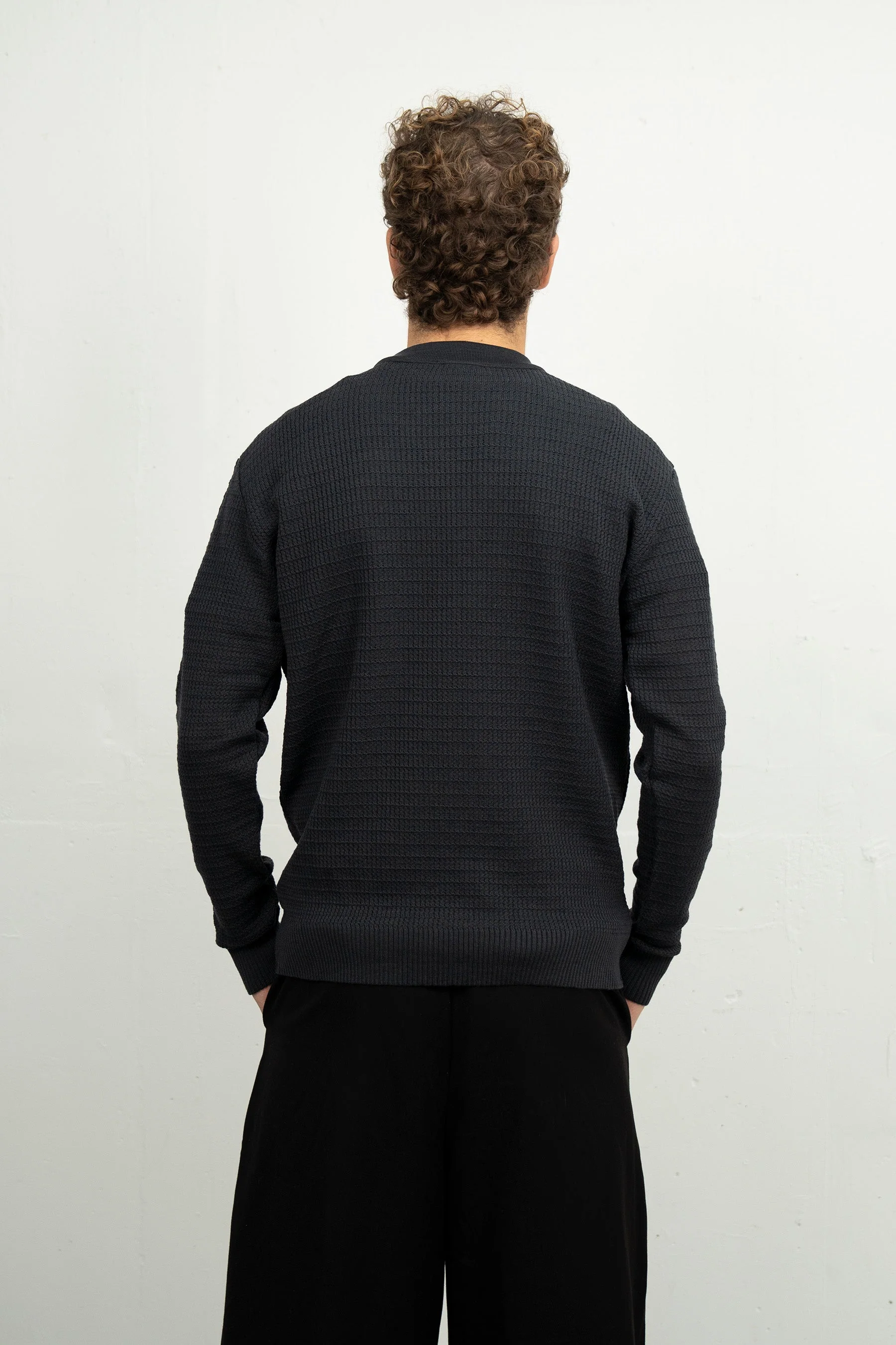 ROENTGEN-II crew neck | rund hals, molten grey (f) - Image 4