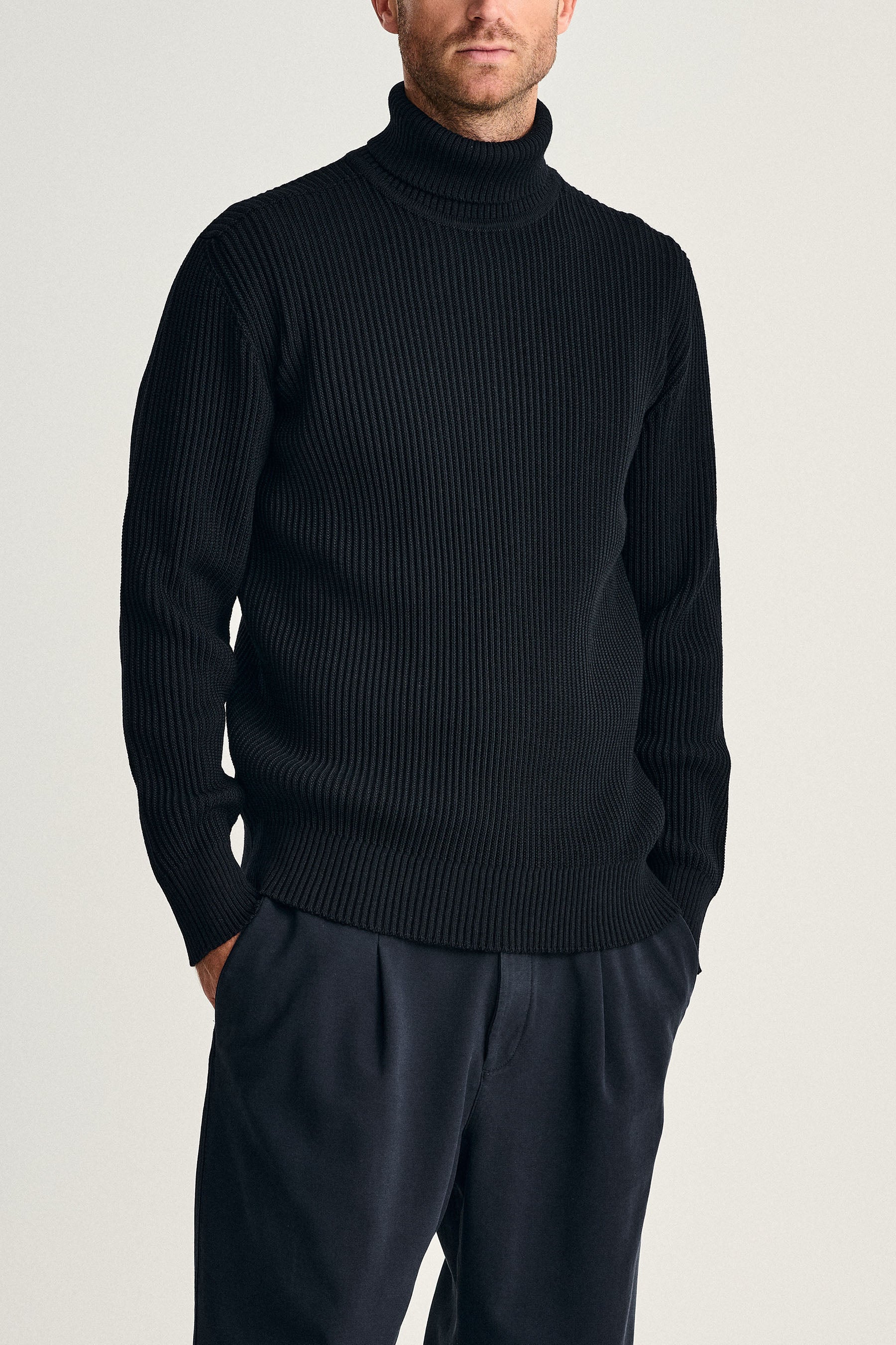 FENDER sweater | høj hals, navy blue (f) - Image 3