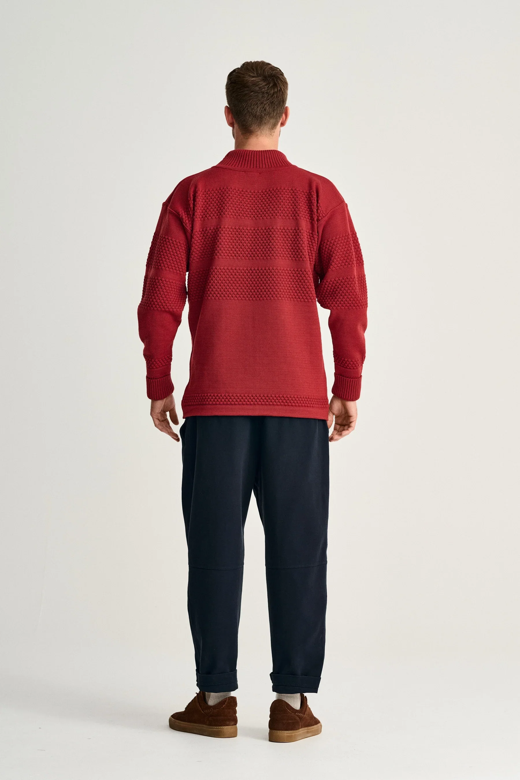 FISHERMAN sweater | høj hals, dannebrog red, OB Edition - Image 6