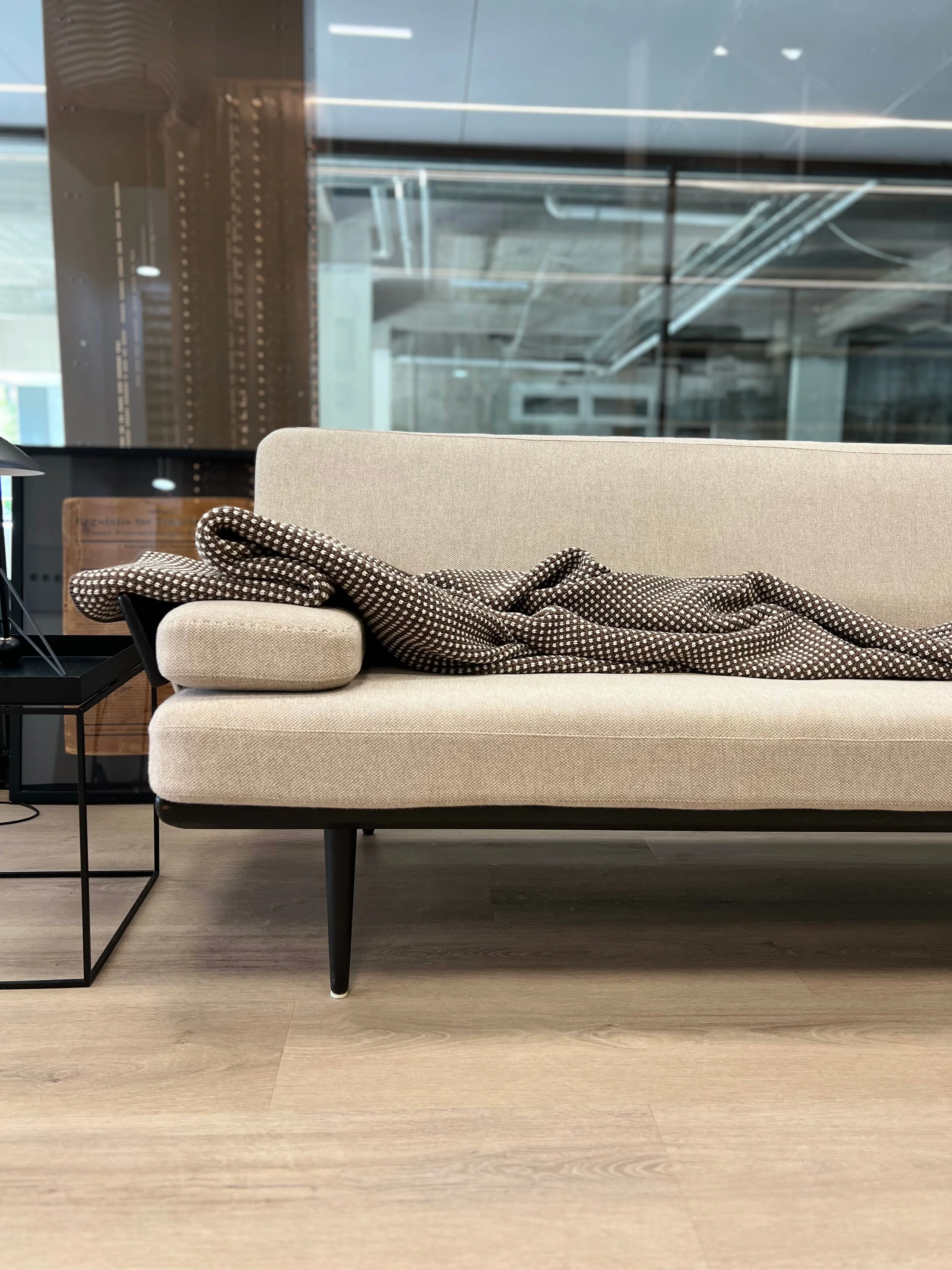 LOYAL blanket, natural white / auburn brown - Image 3