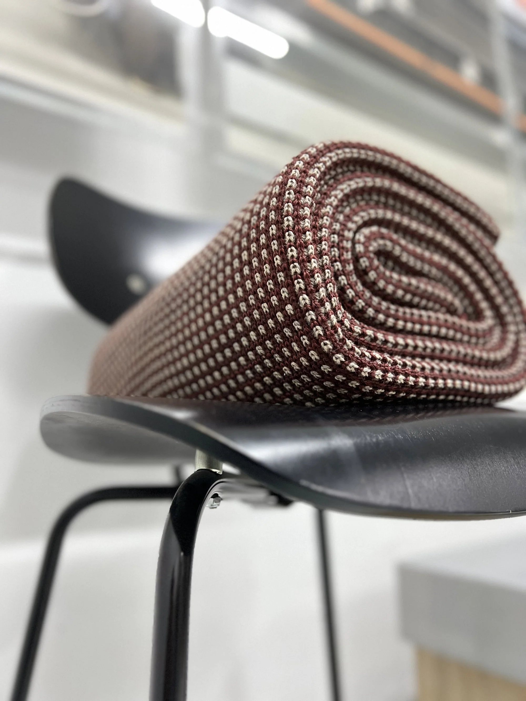 LOYAL blanket, rusty red / white camel - Image 4