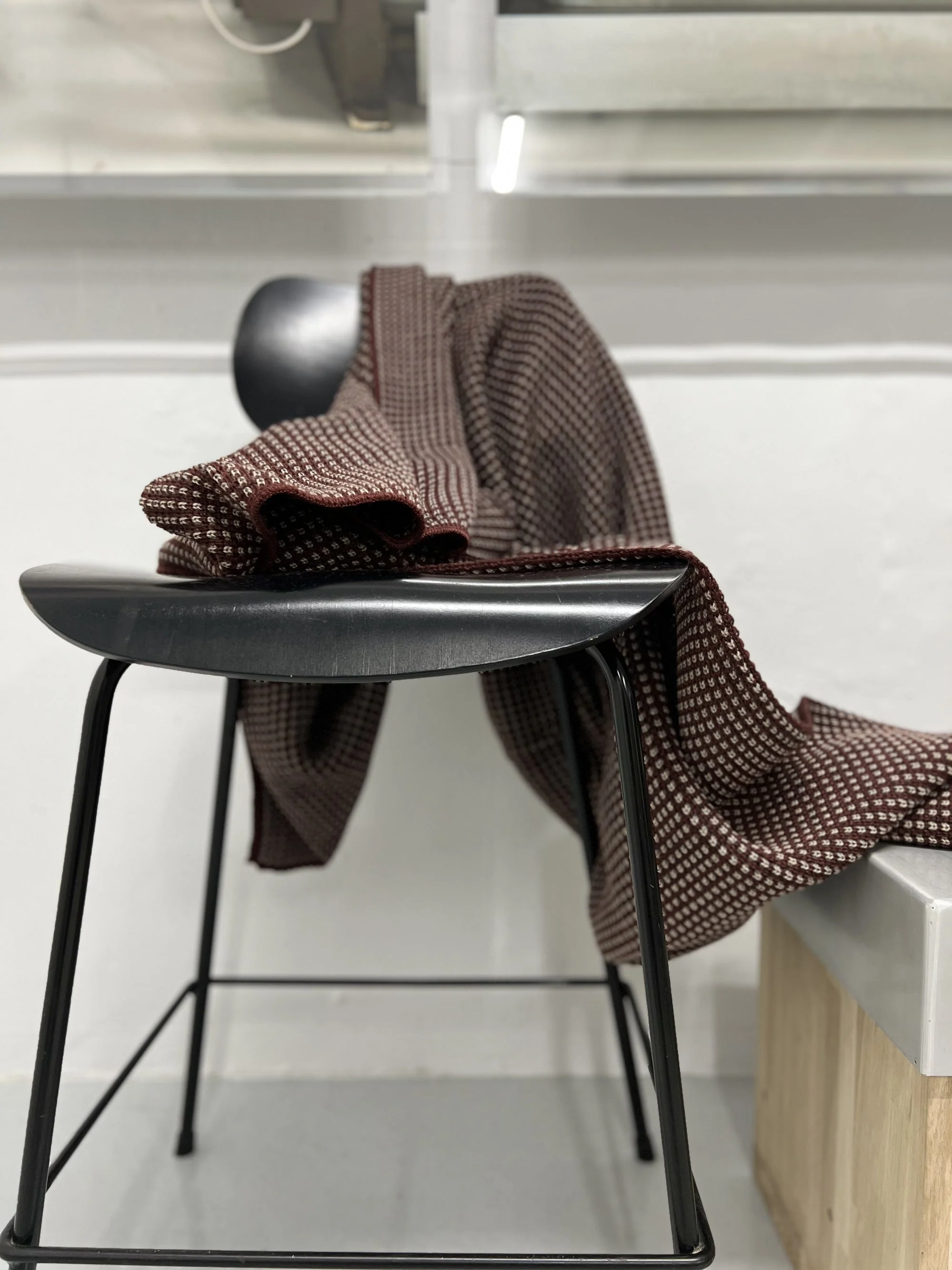 LOYAL blanket, rusty red / white camel - Image 5