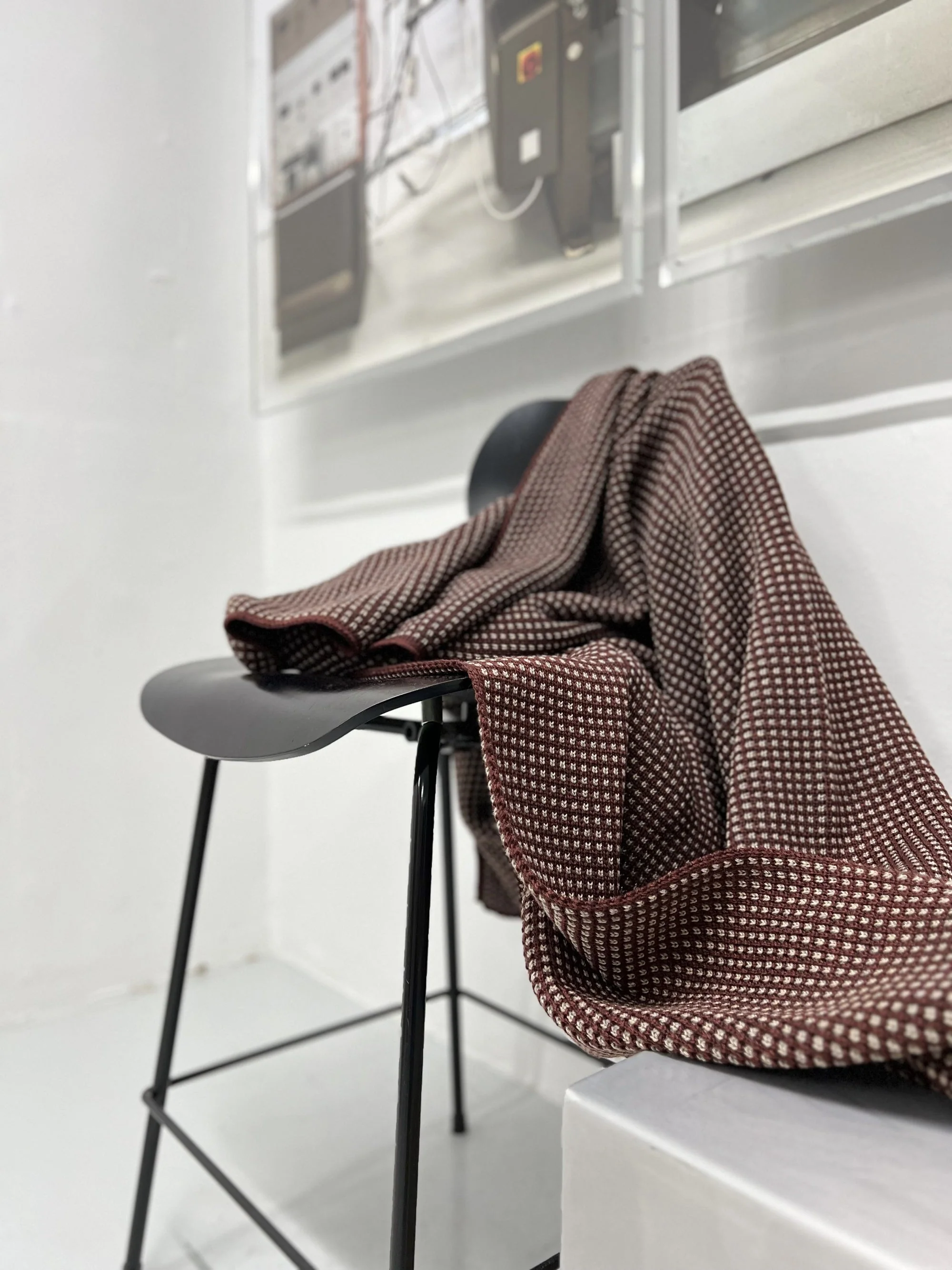 LOYAL blanket, rusty red / white camel - Image 6